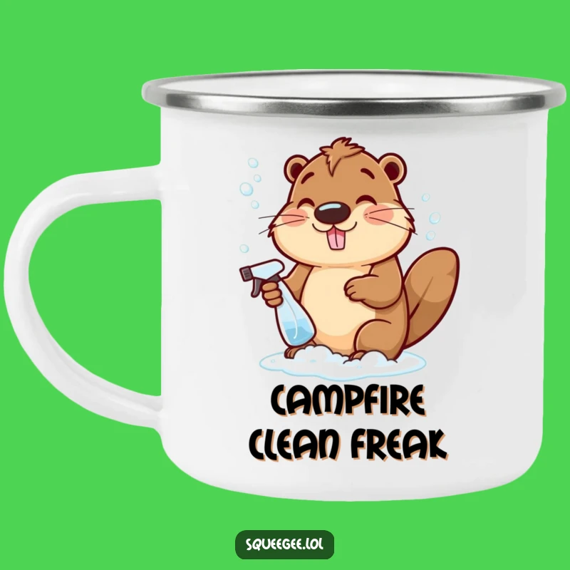 Funny Beaver Bubbles Camping Mug, Hilarious Outdoor Clean