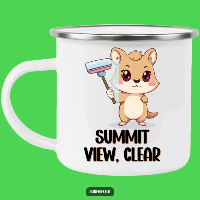 Funny Determined Animal Squeegee Camping Mug - Focused Outdoors, Perfect Gift!