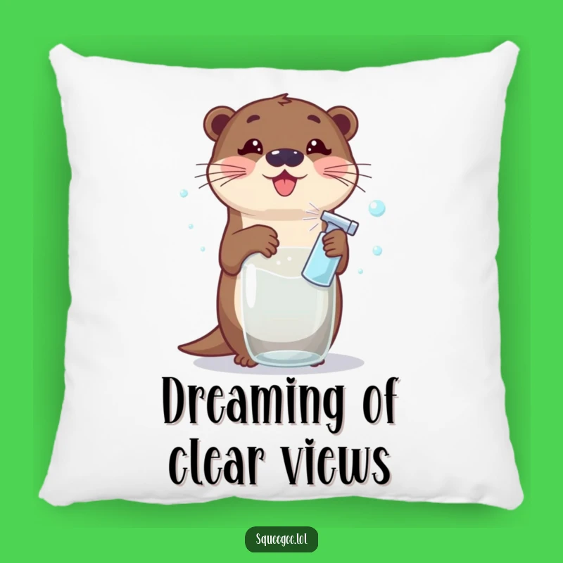 Cozy Funny Otter Pillow: Soft & Snuggly Otter Cleaning Accent, Perfect Funny Gift for Comfort