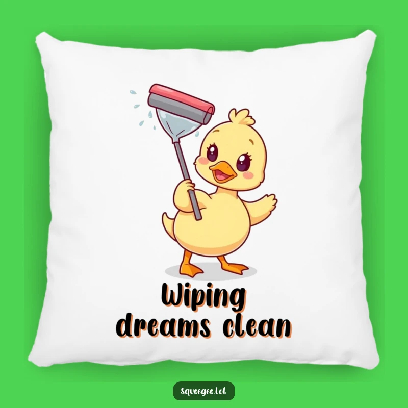 Funny Duck Squeegee Pillow: Cozy Comfort and Sparkling Cleanliness Gift