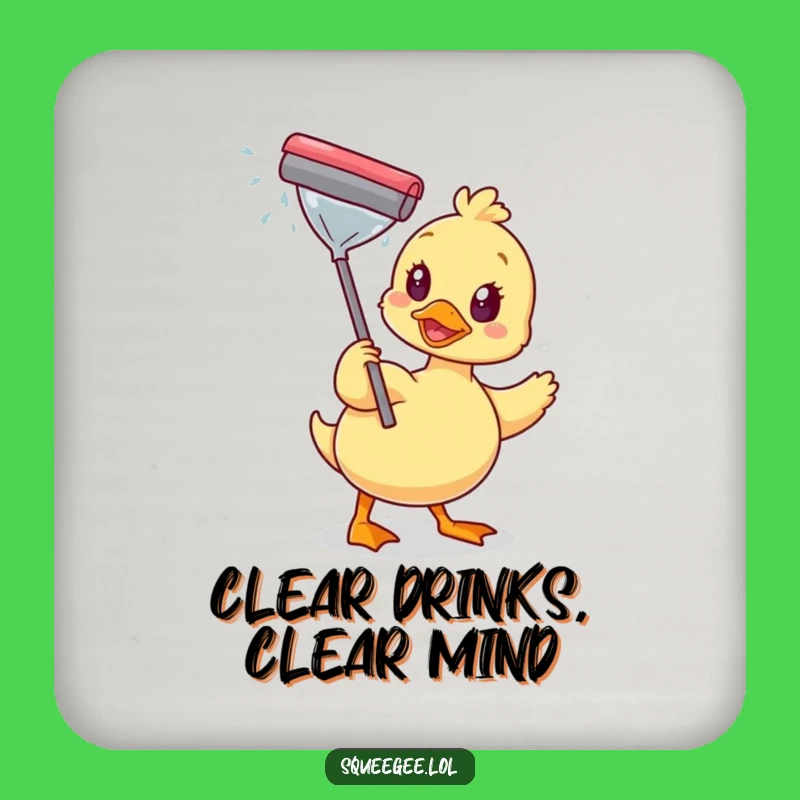 Funny Duck Squeegee Coasters: Protect Surfaces with Sparkling Charm Gift