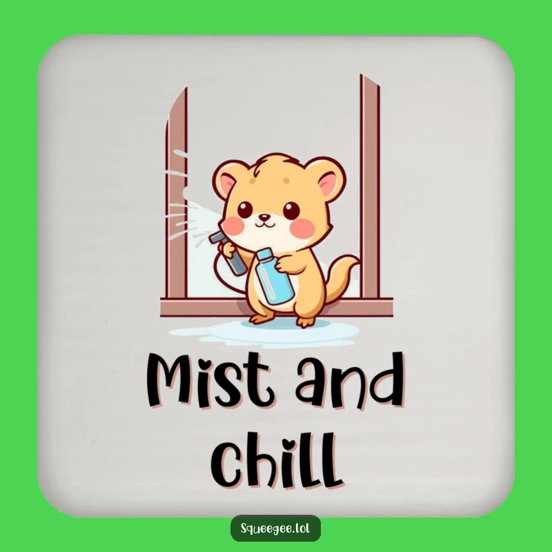 Funny Small Animal Spraying Coaster - Happy Surface Protection, Hilarious Gift!