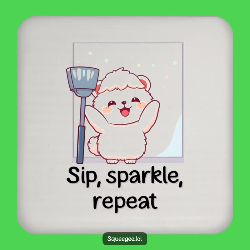 Funny Fluffy Animal Drink Coaster - Joyful Cleaning Protection, Hilarious Housewarming Gift!
