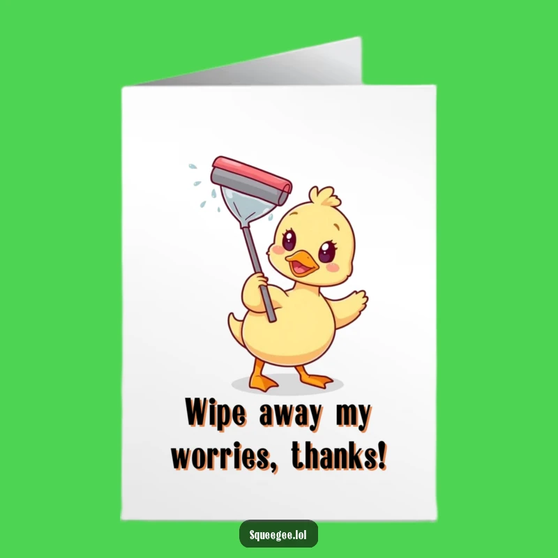 Free Printable Thank You Card: Duck's Sparkling Thanks! Charming downloadable gift for gratitude.