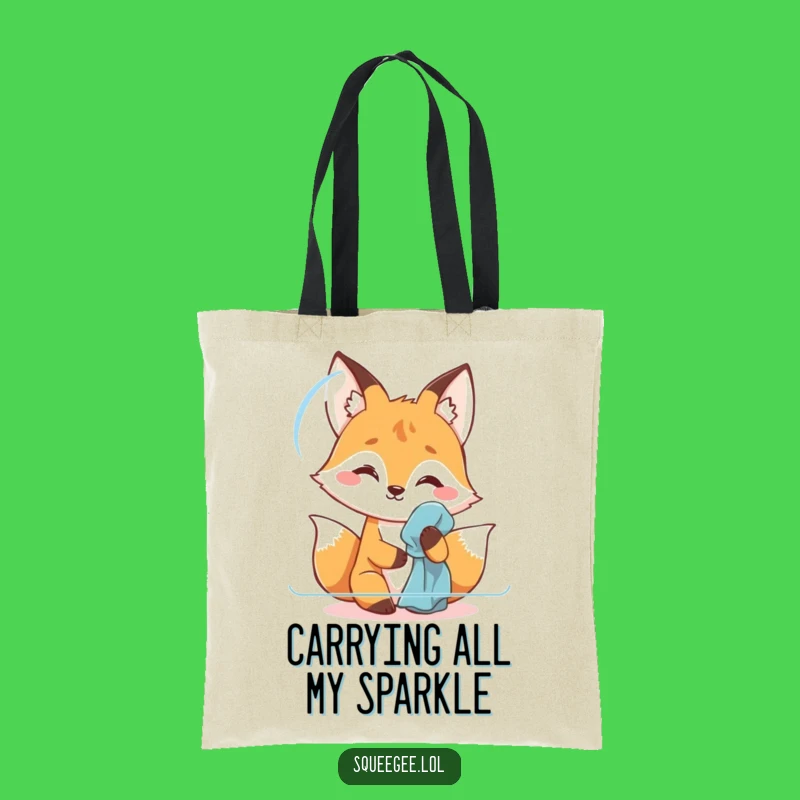 Funny Fox Polishing Tote Bag: Carry Your Laughs in Style